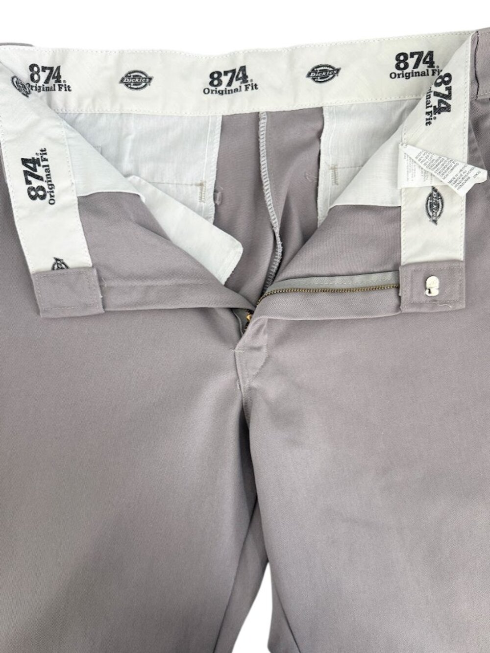 Dickies 874 Original Fit Work Pants Grey Skate 33x32 Straight Leg - Picture 4 of 9